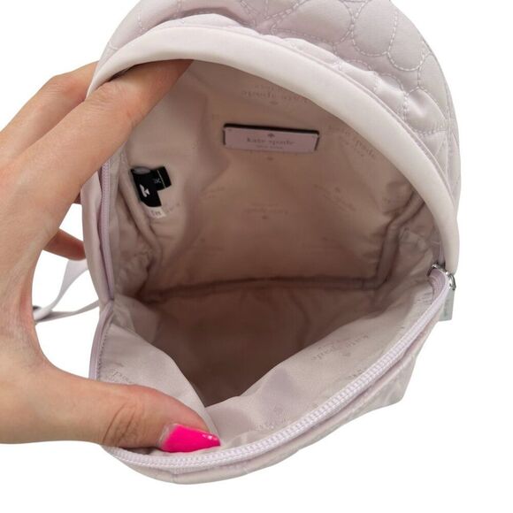 Kate Spade New York Quilted Flower Mini Backpack In Light  display picture 3